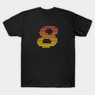 8 - Number Eight - Retro T-Shirt